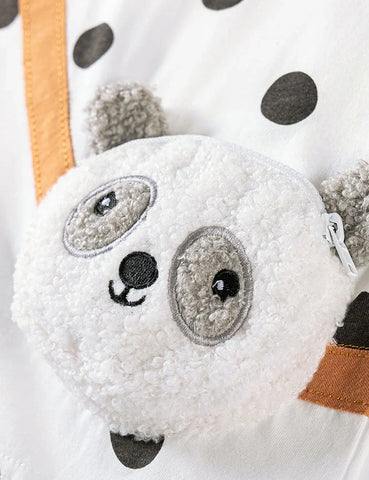 Set di t-shirt e leggings a maniche corte con applicazioni Panda