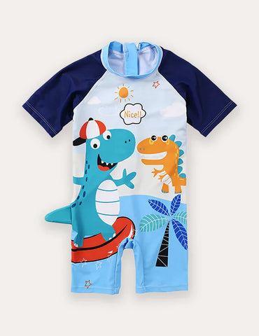 Cartoon Print One-piece Swimsuit