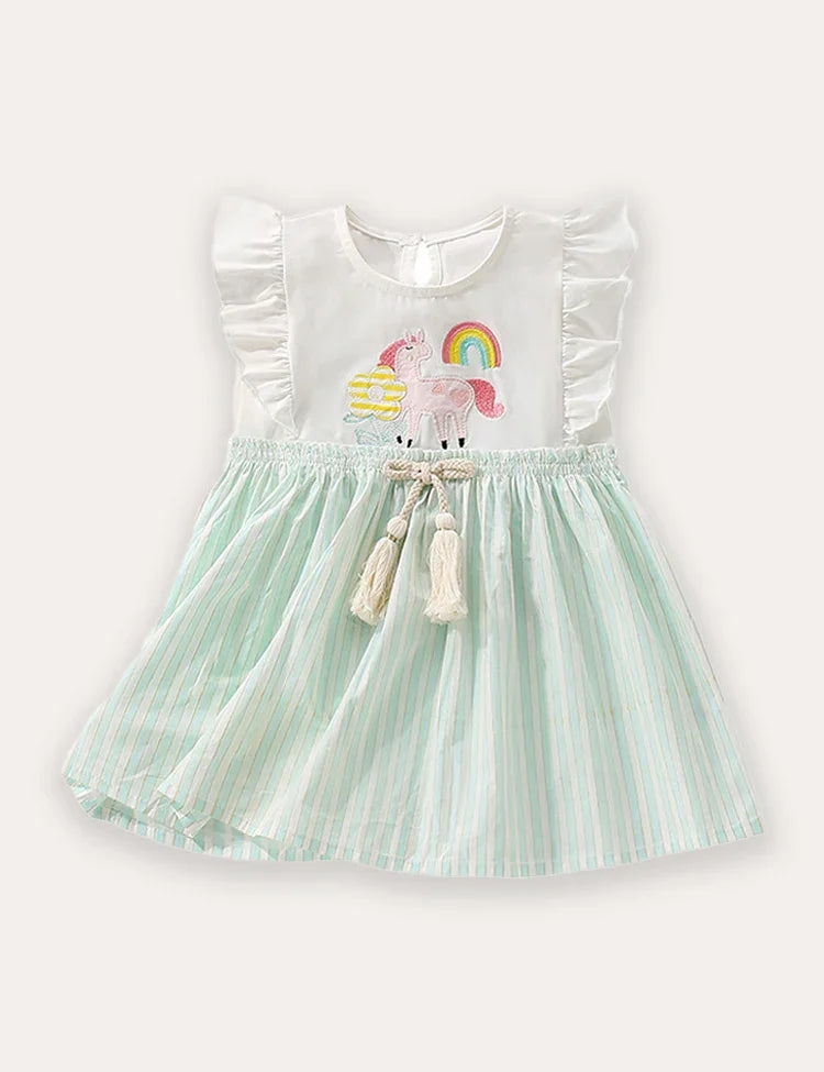 Pony Embroidered Dress