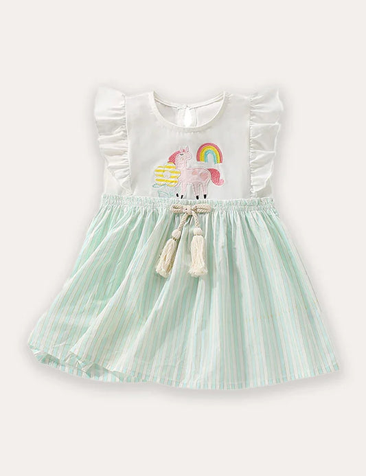 Pony Embroidered Dress