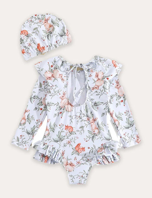 Bunny Print Swimsuit
