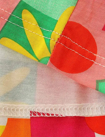 Kariertes Kleid in Regenbogenfarben