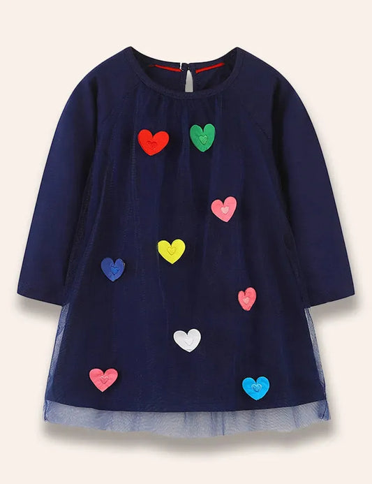 Abito in tulle multicuore