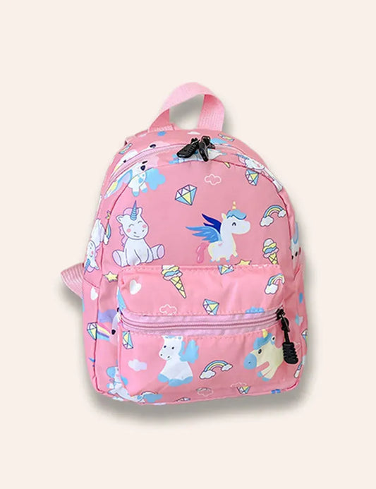 Zaino con unicorno e dinosauro cartone animato