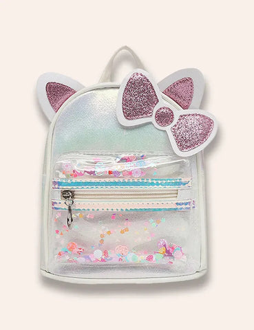 Süßer Glänzender Pailletten-Rucksack mit Katzenohren