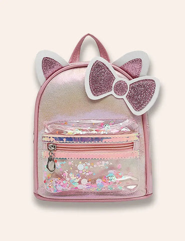 Süßer Glänzender Pailletten-Rucksack mit Katzenohren