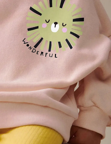 Wunderschönes Sweatshirt-Set Mit Löwenmotiv