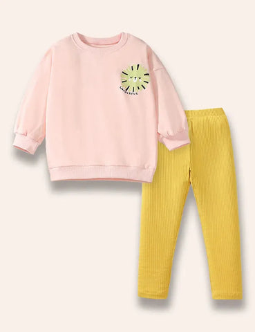 Wunderschönes Sweatshirt-Set Mit Löwenmotiv
