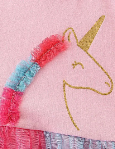 Unicorn Printed Gauze Dress - Mini Taylor