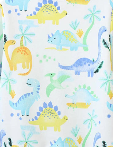 Dinosaur Printed Round Neck Sweater - Mini Taylor