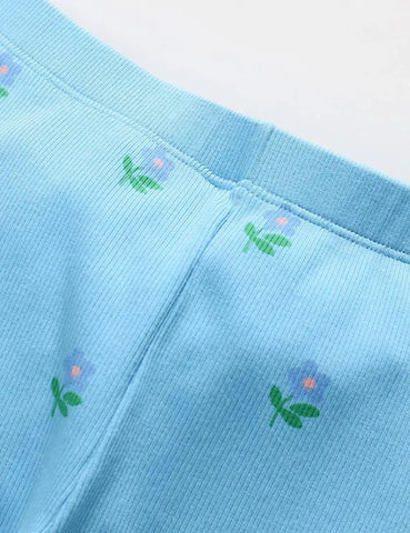 Pedal Power Sweatshirt-Set mit Blumenstickerei