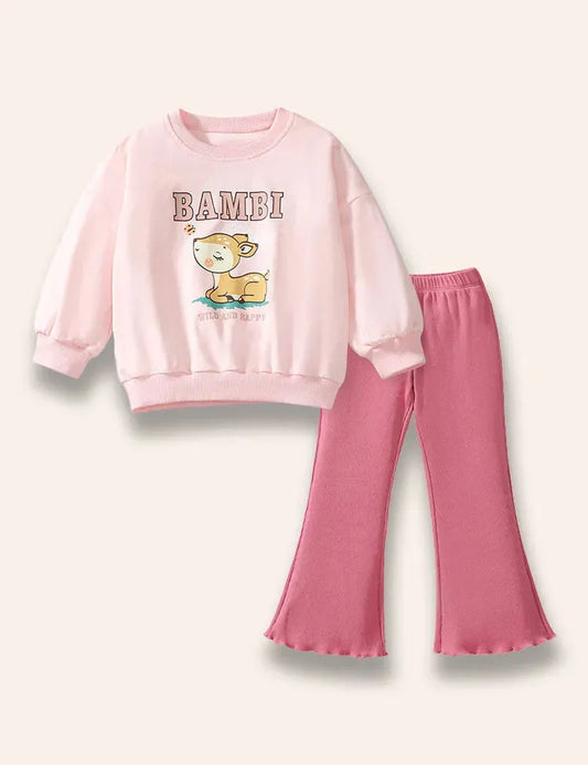 Set felpa con stampa cervo Bambi
