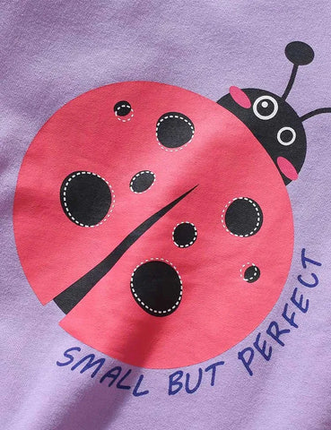 Bedrucktes Sweatshirt mit Cartoon‑Marienkäfer