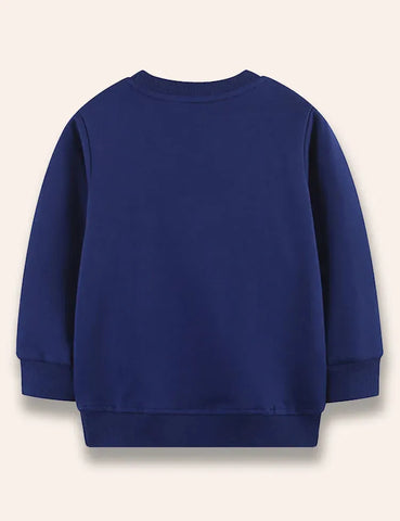 Sweatshirt mit Weihnachts-Lampion und Rentier-Applikation