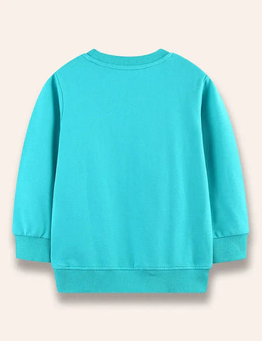 Weihnachtliches Sweatshirt Mit Tierfreunde-Applikation