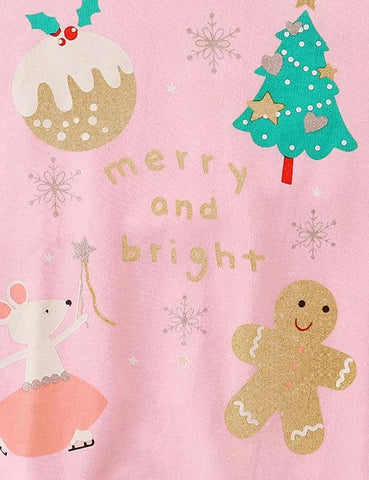 Bedrucktes Sweatshirt mit Weihnachts-Lebkuchenmann