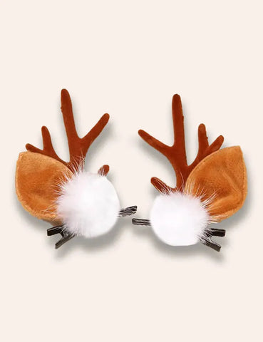 2PCS Weihnachtliche Elchgeweih-Haarnadeln