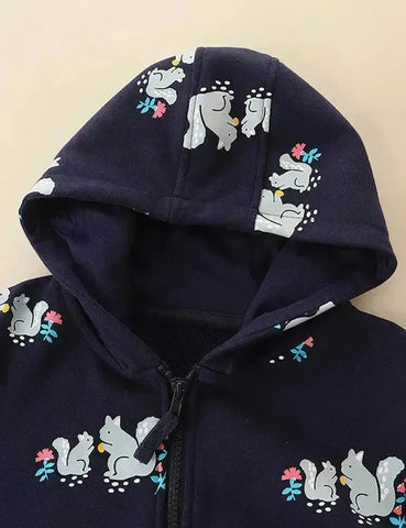 Squirrel Printed Coat