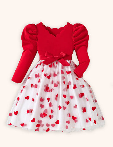 Valentine's Day Love Tulle Princess Dress