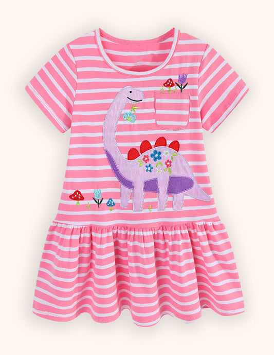 Dinosaur Embroidered Dress