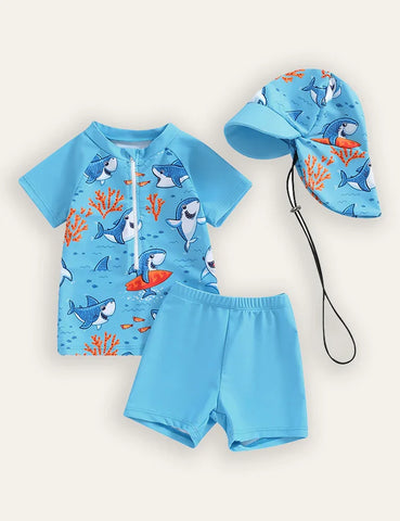 Bedrucktes Sommer-Badeanzug-Set