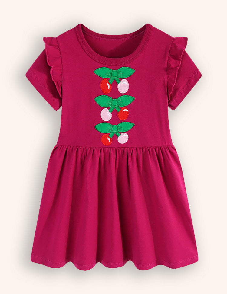 Cherry Embroidered Dress
