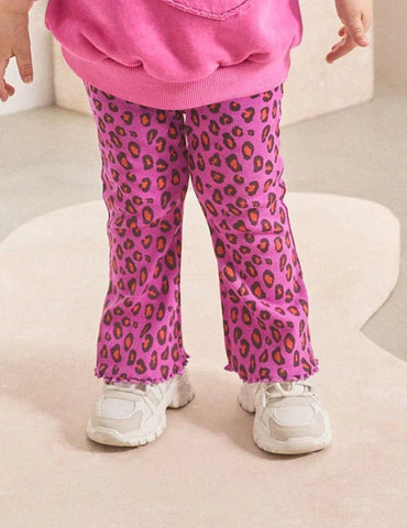 Leopard Print Flared Leggings