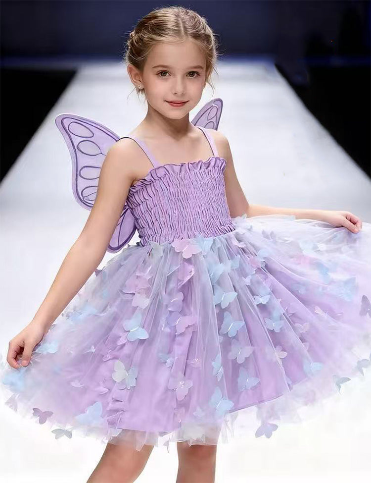 Butterfly Suspender Tulle Princess Dress