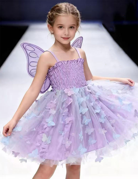 Butterfly Suspender Tulle Princess Dress