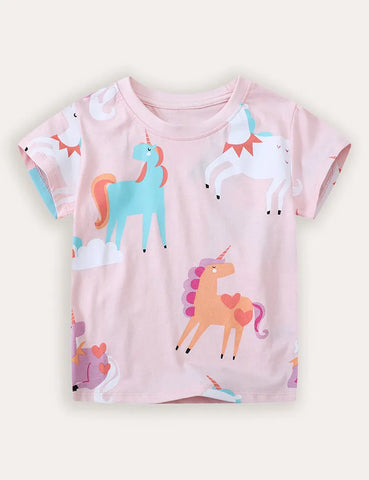 Unicorn Print T-shirt
