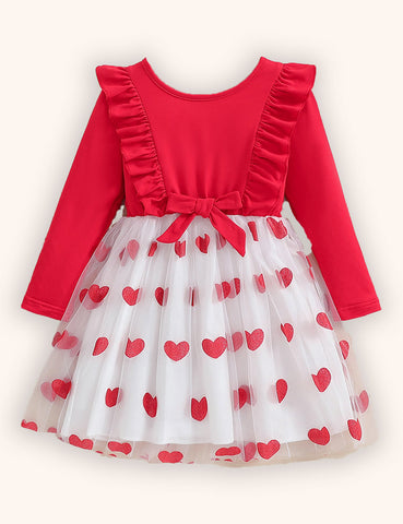 Valentine’s Day Love Tulle Knitted Dress