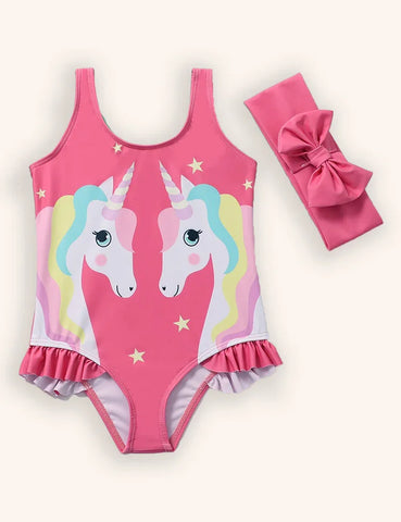 Cute Print One-piece Swimsuit