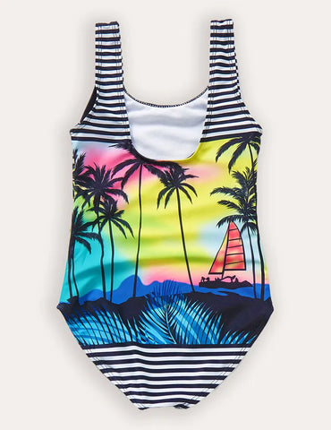 Coconut Print One-piece Swimsuit