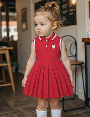 Valentine's Day Sleeveless Heart Print Dress