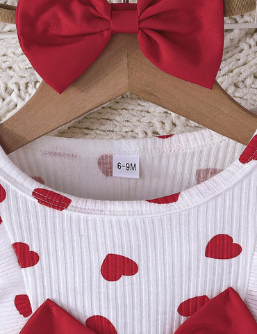 Valentine's Day Love Printing Splicing Tulle Dress