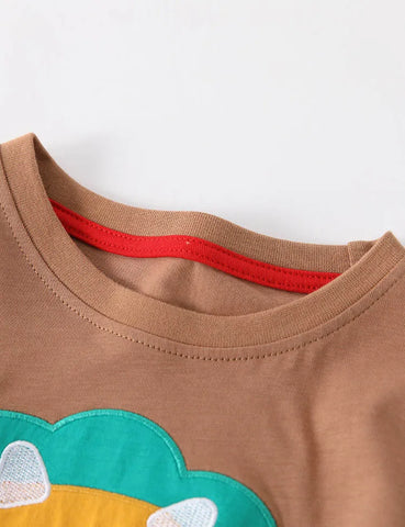 Dinosaur Applique Long Sleeve Suit