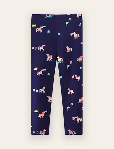 Baumwollkleid mit Einhorn-Print