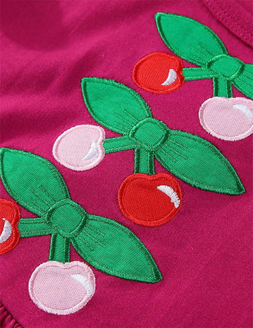 Cherry Embroidered Dress