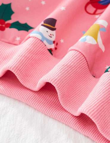 Christmas Printed Cotton Sweatshirt