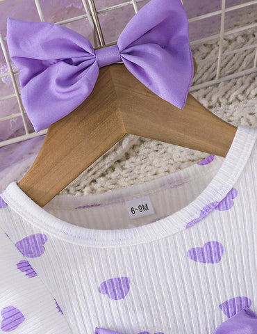 Valentine's Day Love Printing Splicing Tulle Dress