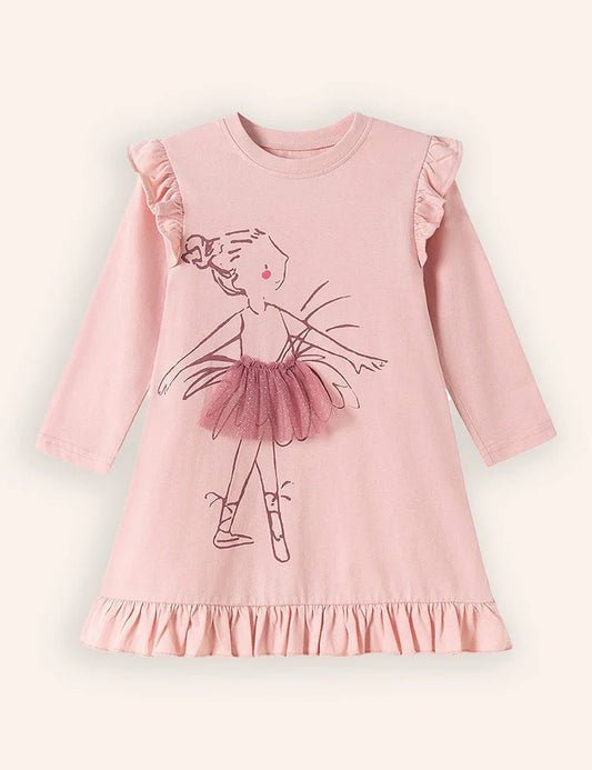 Ballerina-Langarmkleid