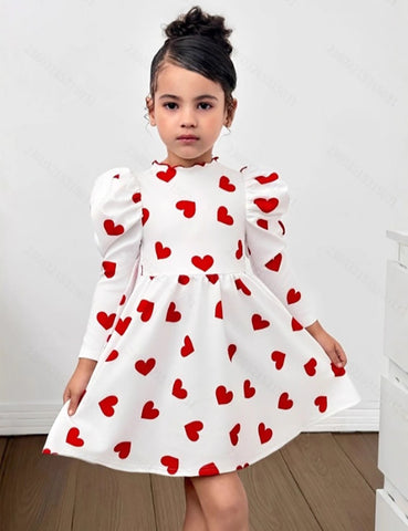 Valentine's Day Love Print Dress