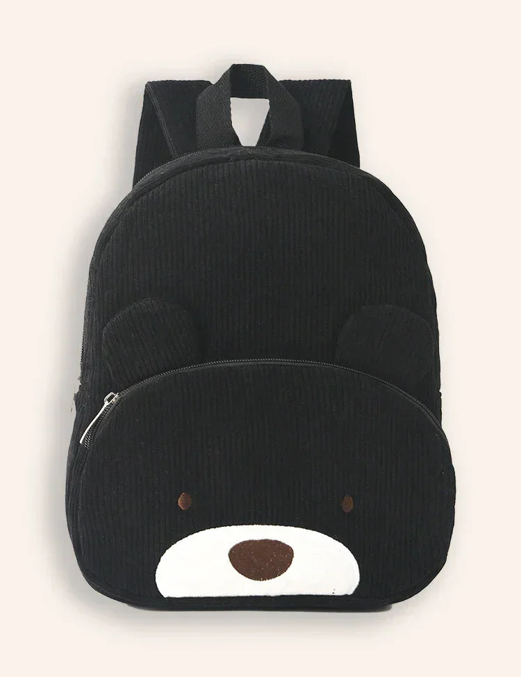 Niedliche Schultasche Mit Bärenstickerei