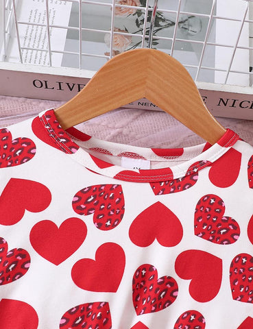 Valentine's Day Love Pattern Tulle Dress