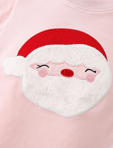 Santa Claus Applique Pajama Set