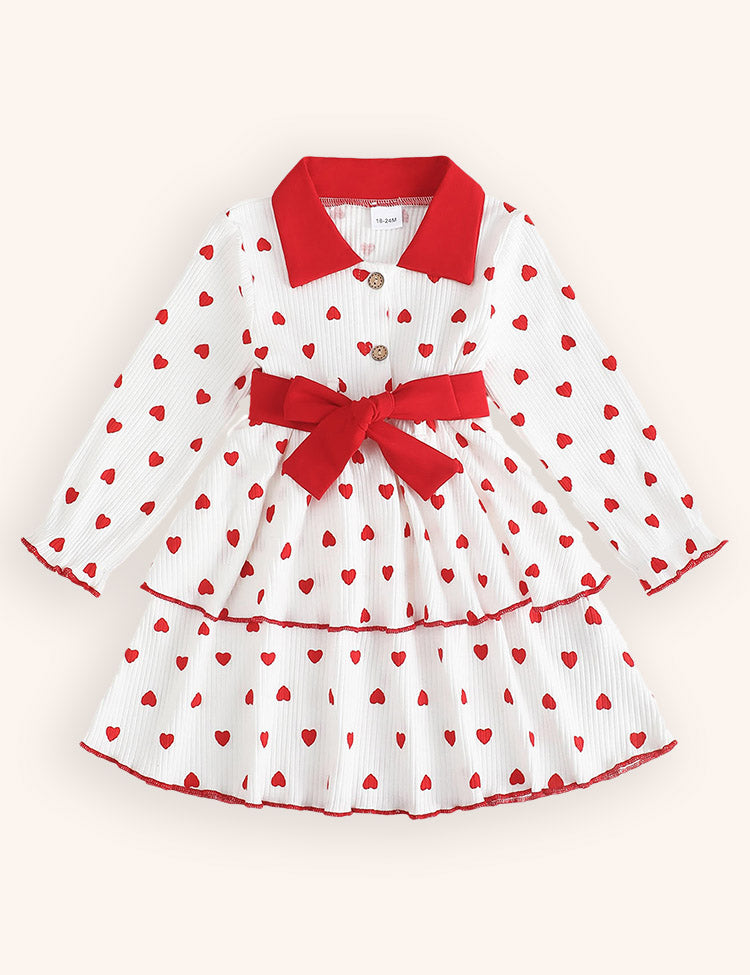 Valentine's Day Heart Print Dress