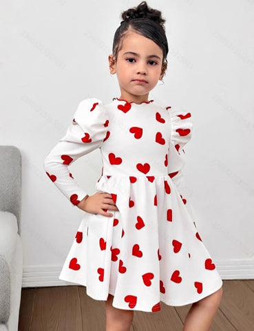 Valentine's Day Love Print Dress