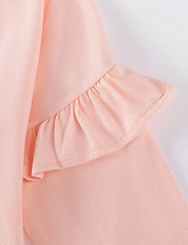 Ballet Bunny Appliqué Long Sleeves Dress