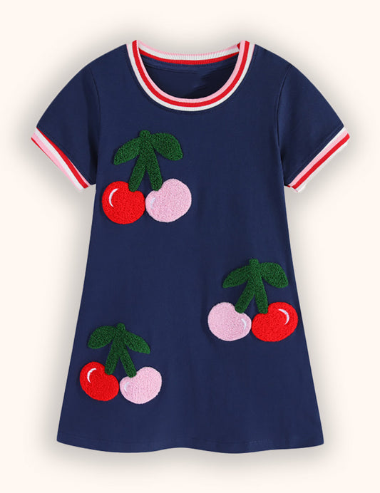 Cherry Embroidered Dress
