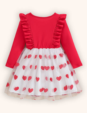 Valentine’s Day Love Tulle Knitted Dress